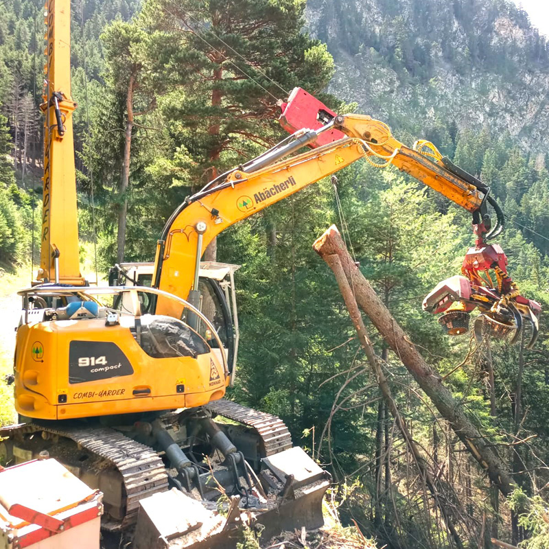 Unser Combi-Yarder in Brig/VS im Einsatz